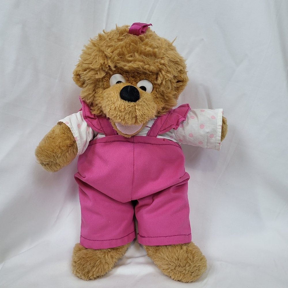 Berenstain Bears 1990s Sister Bear Tan Open Mouth 16" Teddy Bear‎ Plush Vintage